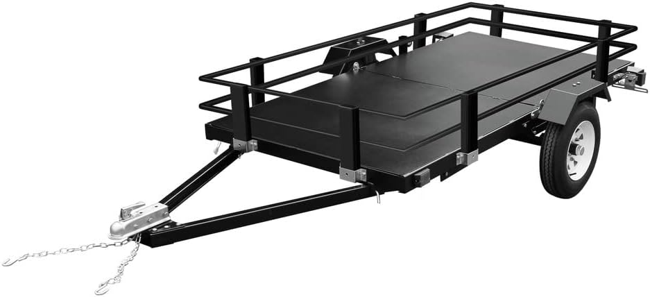 Detail K2 MFT4X8RK 4 ft. x 8 ft. UV Black Powder Coated Open Rail Kit for MFT4X8 Folding Trailer