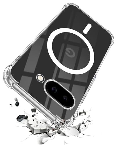 Jkobi Shockproof Crystal-Clear Back Cover for Google Pixel 9A (Magsafe Wireless Support | Drop & Camera Protection | Hard Polycarbonate)