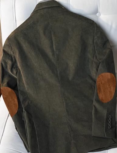 Corduroy Sport Coats Elbow Patchs Men Business Work Blazer Jacket Casual Formal3