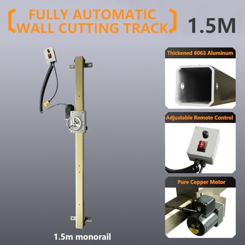 150W Circular Saw Guide Rail Kit with Adjustable Cutting Depth, Rotating Rocker & Controller, One-Button Lift, Ideal for Home Renovation, Door & Window Cutting (200cm)