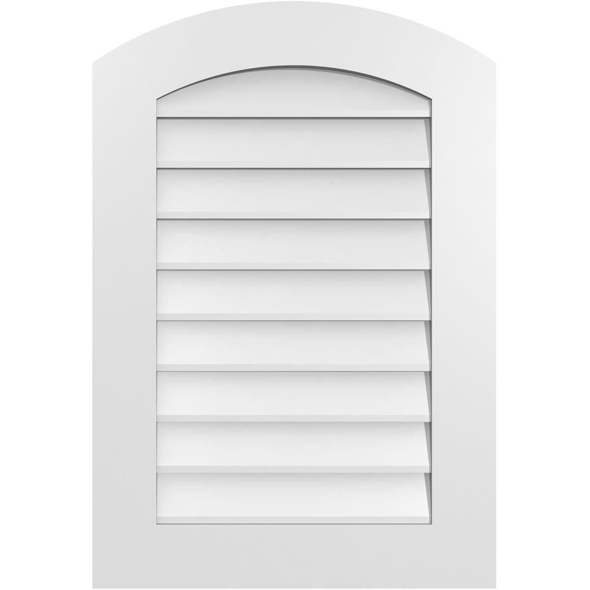 Pignon d'aération en PVC blanc apprêté 30x30 cm pour façade