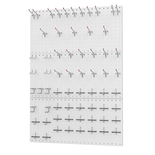 WALMANN 96 PCS Pegboard Kit with Hooks, 36x24 in Wall Tools Pegboard