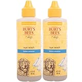 Burt's Bees for Pets Eye Wash with Saline Solution for Dogs, 2pk, 99.9% Natural Origin Formulas, Dog Eye Cleaner, Eye Wash for Dogs, Eye Treatment for Dogs,2pk, 4 oz