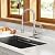 Dual Spout Kitchen Faucet with Pull Down Sprayer, Brushed Nickel Stainless Steel Commercial Sink Faucet with Pot Filler, Single Handle, 1 or 3 Hole Install, for Farmhouse RV Laundry Utility Wet Bar