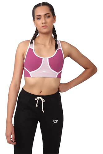 Image of Reebok Women's Polyamide Lightly Padded Wire Free Standard Sports Training Bra