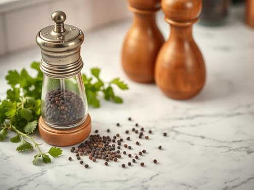 The Spice Lab Black Tellicherry Peppercorns for Grinder Packed in the USA - Steam Sterilized Kosher Non-GMO All Natural Black Pepper 5015 (1 lb Resealable Bag)