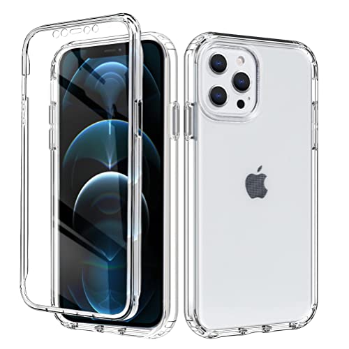 Yoedge Coque pour Apple iPhone 13 Mini 5,4" Etui 360 Degré Antichoc Transparente Silicone Bumper Integrale Full Body Protection, avec Protecteur d'écran Mince Housse pour iPhone 13 Mini - Transparent Cover