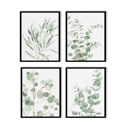 Botanical Prints Wall Art Framed: Sage Green Modern Farmhouse Wall
