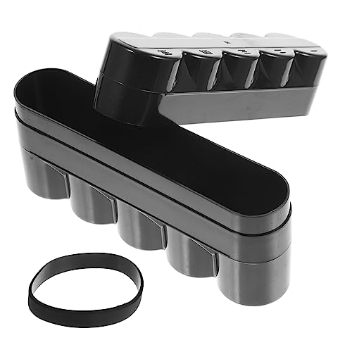 Caja de película de plástico negro hermética y compacta que protege 5 rollos en tu bolsillo