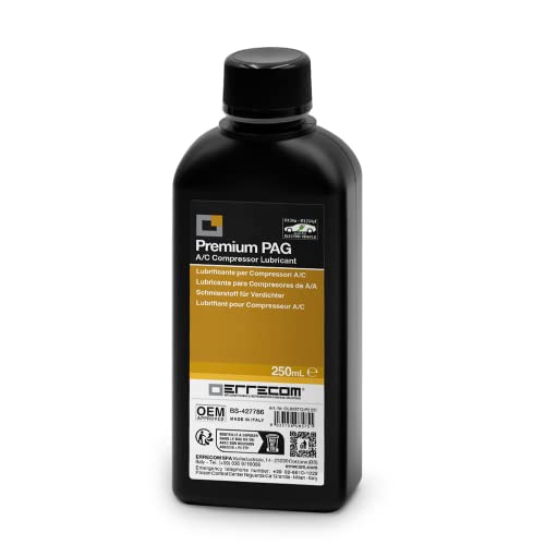 Errecom PAG Universal - 250 mL, Schmiermittel für konventionelle oder elektrische Kfz-Klimakompressoren, die mit den Kältemitteln GAS R134a und...