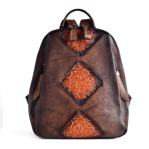 Sac d'épaule vintage en cuir gaufré de grande capacité chic