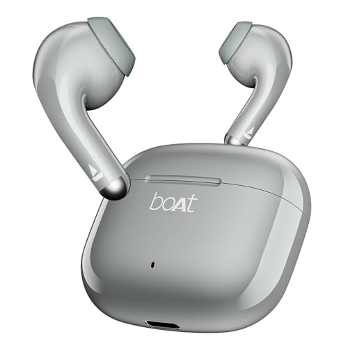 boAt Airdopes 101v2, 35H Battery, ENx Tech, 13mm Drivers, ASAP Charge, Flex-Fit Ear Tips,Stream Ad Free Music via App Support, Bluetooth Earbuds, TWS Ear Buds Wireless Earphones with mic (Cloudy Grey) boAt Airdopes 101v2, 35H Battery, ENx Tech, 13mm Drivers, ASAP Charge, Flex-Fit Ear Tips,Stream Ad Free Music via App Support, Bluetooth Earbuds, TWS Ear Buds Wireless Earphones with mic (Cloudy Grey)