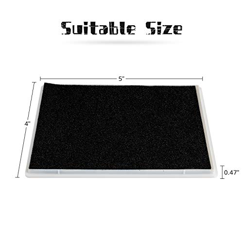 Ink Pad, 5X4'' Washable Non-Toxic Ink Stamp Pad For Baby Footprint Handprint, Black #TOP1