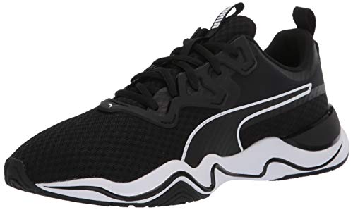 PUMA Men's Zone XT Sneaker, Black White, 7 M US