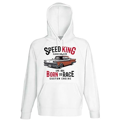 TEESANDENGINES Ford Fairlane 500 galaxie skyliner 1959 hastighet kung vit huvtröja