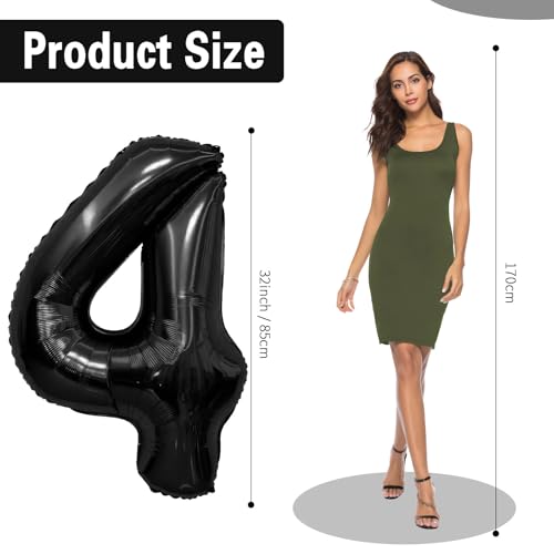 Image of Black Number Balloons 40 Balloon Numbers 40th Number Balloon Foil Mylar Party Balloon For Men Women 40th Birthday Balloons Dirty 40 Birthday Decorations For Her Him Anniversary Graduation Decorations