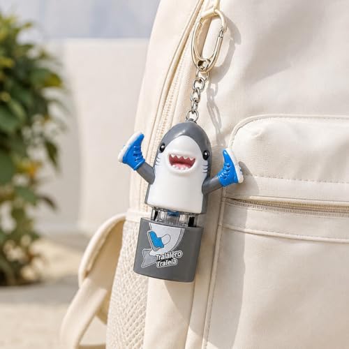 Image of Premium Black Mini Dragon Keychain with LED Glowing Green Eyes - Cute Fantasy Action Figure Bag Charm, Backpack Accessory & Light-Up Keyring Toy Gift for Kids and Adults