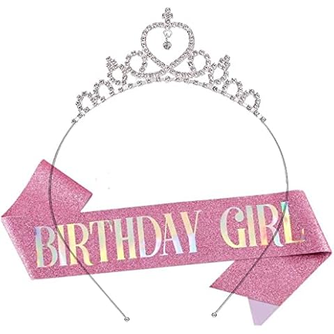 Leixi Birthday Girl Sash and Tiara Set Cover