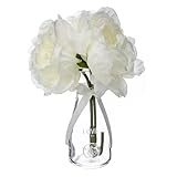 beaux vases paris Coloris : Transparent Paris Prix Atmosphera Créateur d\'intérieur - Composition Florale & Vase 3 Pivoines Verre 25cm Transparent