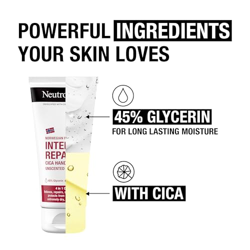 Neutrogena Norwegian Formula Intense Repair Unscented Hand Cream (1 x 100ml), With Glycerin and Panthenol, Helps Protect Very Dry Hands for Instant Relief with Long Lasting Care - Image 4