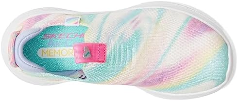 Skechers Kids Girls Ultra Flex 3.0-Color Me Sleek Sneaker, White/Multi, 10.5 Little Kid | Image 1