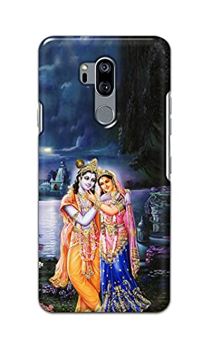 Image of Printed Hard Back Cover Case for LG G7 ThinQ | LG G7 Plus Back Cover (Radha Krishna) -1803