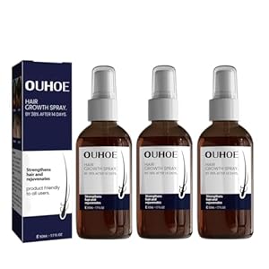 3 stuks Ouhoe haargroeispray, ouhoe haargroeiolie, voor snelle haargroei en haarherstel, haargroeiserum voor droog, pluizig beschadigd haarverlies