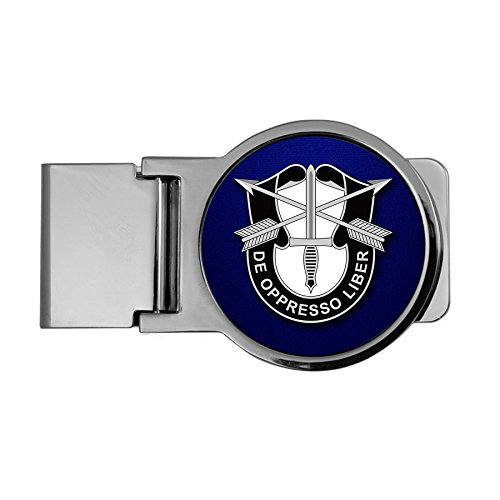 ExpressItBest Premium Money Clip - US Army 1st Special Forces, regimental insignia