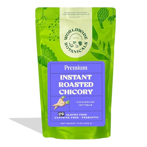 Worldwide Botanicals Instant Chicory Root, 114 servings – Caffeine-free Coffee Alternative - Blend...