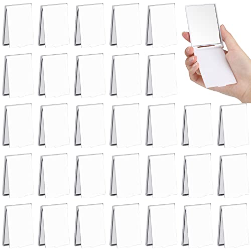 Queekay 32 piezas espejo compacto plegable rectangular miniatura 1