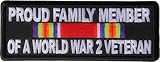 Proud Family Member of a World War 2 Veteran Patch, Military Vet Patches (P6640)