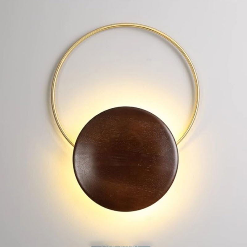 Lampe murale bois LED créative noyer pour une ambiance chaleureuse - 2