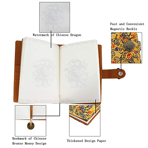 Carnet de notes en brocart chinois idée cadeau soie unique - 5