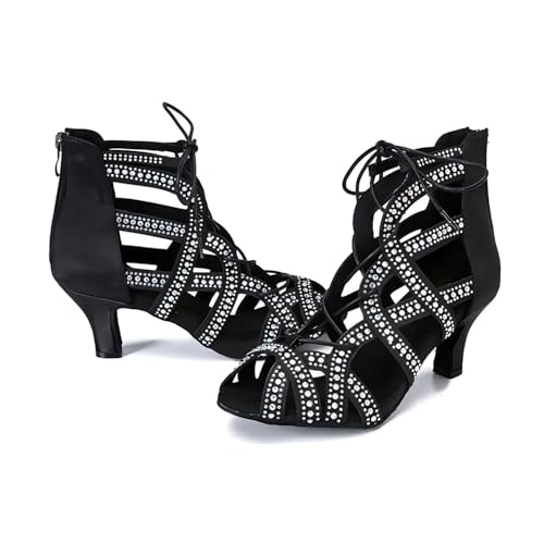 Women's Dance Shoes, Ballroom Dance Shoes for Women, Latin Ballroom Dance Ankle Boots, Practice Performance Dance Shoes2