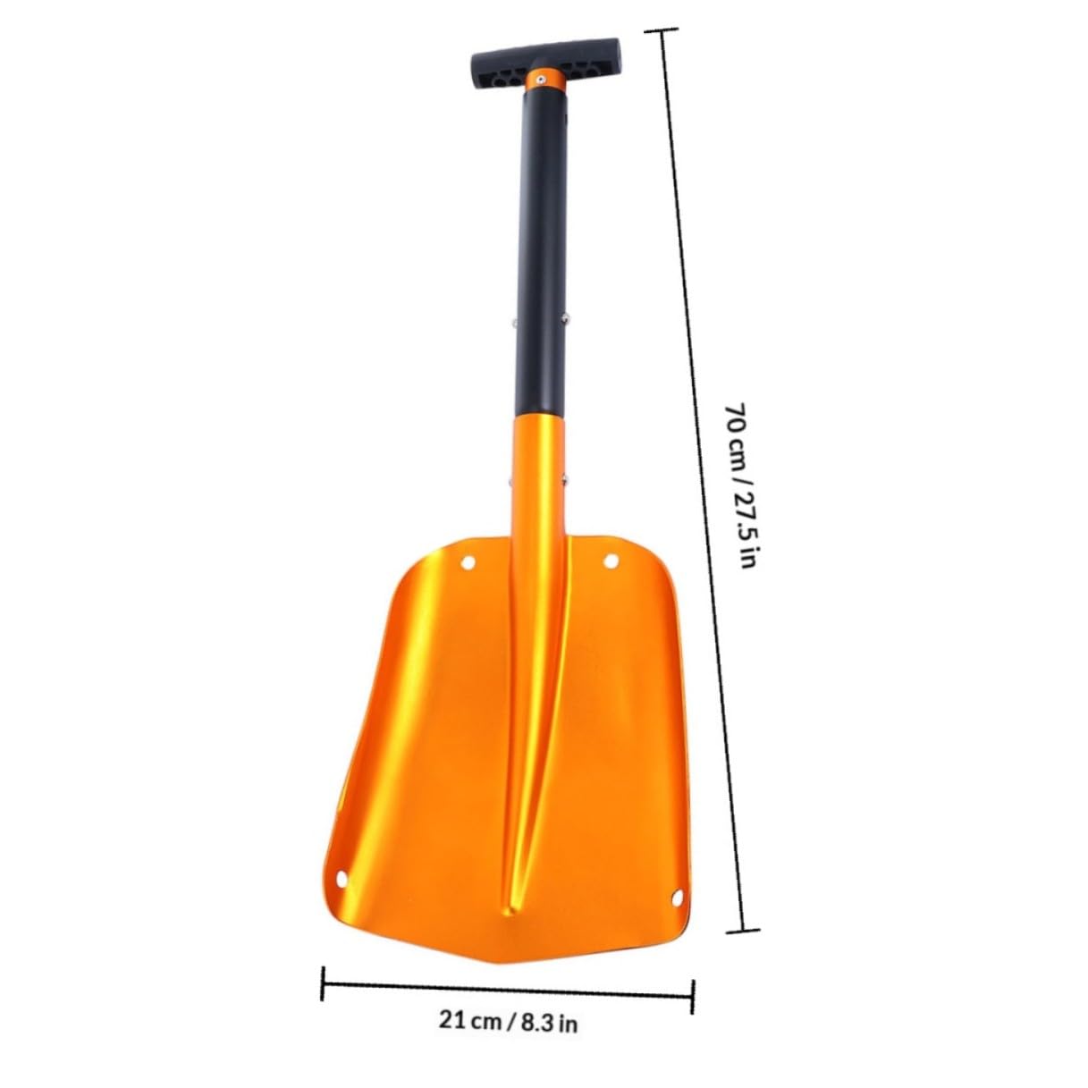 FRCOLOR Raschietto Telescopico per Auto in Lega di Alluminio Leggero e Retrattile, Pala Neve Compatta per Inverno e Periodo di Neve, per Rimuovere Ghiaccio e Neve