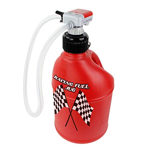 TERA PUMP TRFA01-XL Racing Fuel Transfer Pump with Various Gas Can Fittings Including