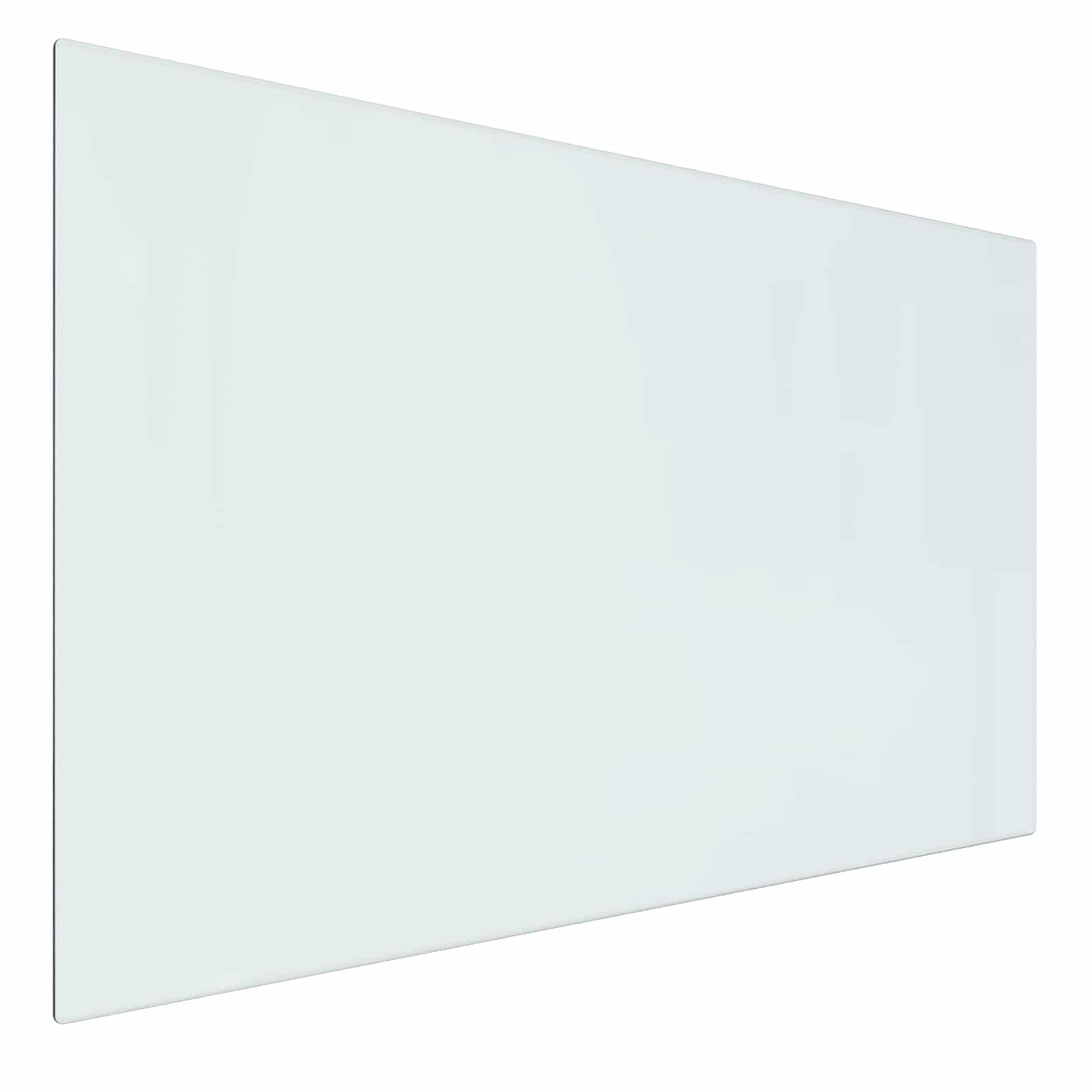 Piastra in vetro per camino, 80 x 50 cm, protezione dalle scintille in vetro temperato, per stufa a camino, protezione del pavimento, ignifuga