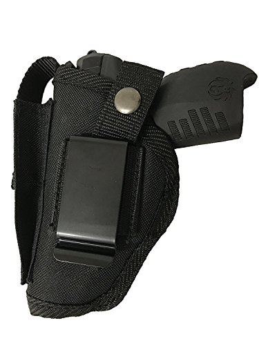 Gun Holster Fits Colt 380 Government Model Black Nylon Ambidextrous Use Left Or Right Built In Magazine Holder Adjustable Retention Strap Gun Slinger Holster #TOP2