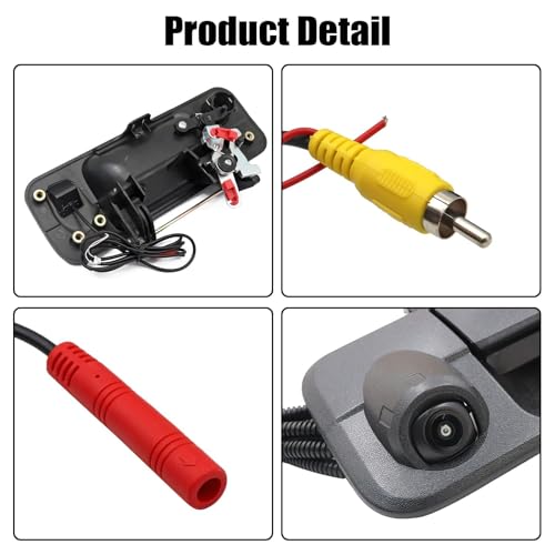 Image of FZJDSD Tailgate Handle Backup Camera Compatible with Toyota Tundra 2007-2013 Replaces 69090-0C051 86790-34011 86790-34030 Rear View Park Assist Camera with RCA Plug
