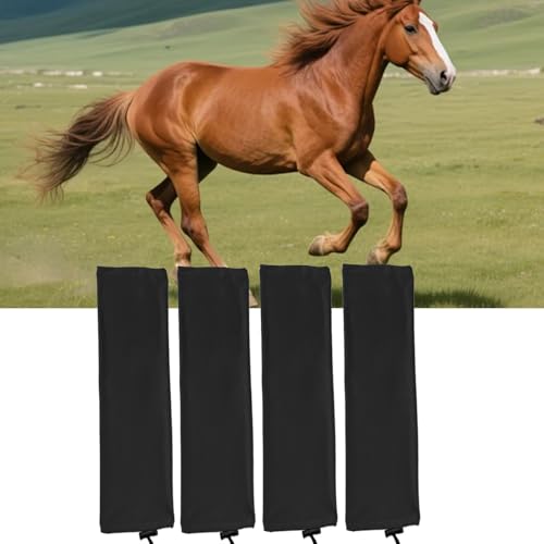 Bottes de protection contre les mouches pour chevaux avec sangles ajustables souples - 3