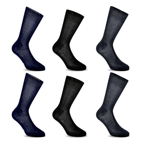 LANCETTI - 6 paires de CHAUSSETTES COURTES HOMME classiques et élégantes en Lisle Made in Italy - (42-44) - MultiColour