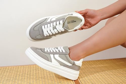 Image of Project Cloud Platform Sneakers for Women Footwear - Memory Foam Insole Womens Shoes, Lightweight and Non-Slip Sole Lace Up Fashion Sneakers for Women 2026 (Volley)