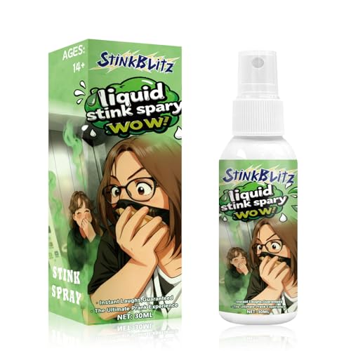 StinkBlitz Skunk Scent Stink Spray for Pranks Liquid Stink Spray Extra Strong Age 14+ Long Lasting Formula 30ml Practical Jokes for Adults Office Outdoor Ages 14+