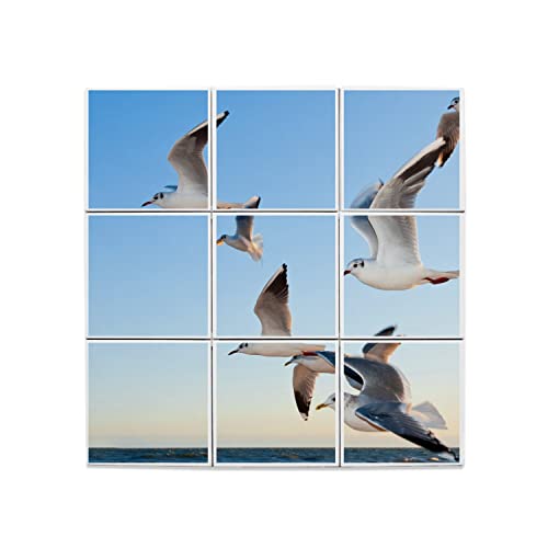 Carreaux céramique décoratifs 15x15 oiseau de mer plage mouette faïence murale