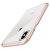 Spigen Neo Hybrid Crystal iPhone X Case with Clear Hard Casing and Reinforced Hard Bumper Frame for Apple iPhone X (2017) - Blush Gold