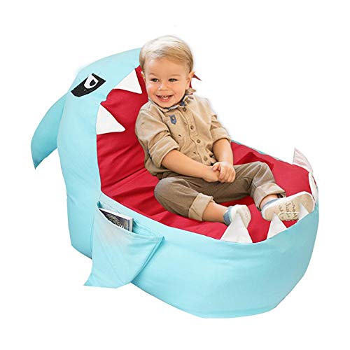 IMSHI Shark Large Storage Stuffed Animal Bean Bag Chair for Children - Jumbo