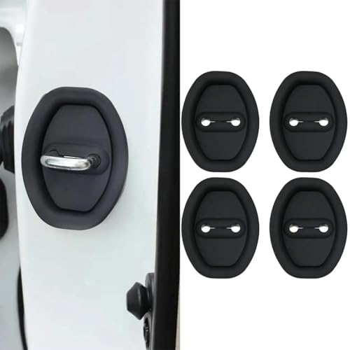 4 unidades de protección cubierta de cerradura de puerta y coche cubierta protectora de silicona negro