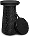 Sgabello Pieghevole Portatile, Sgabello Campeggio Regolabile di Seconda Generazione, Sgabello Pieghevole per Campeggio, Pesca, Escursione, Trekking, Esterno, Carico Massimo 150 kg (Nero)