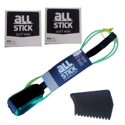 Leash Surf 6 pés 5mm Strep prancha de surf - Cordinha shortboard All Stick c/2 Parafinas Surf + Rasp