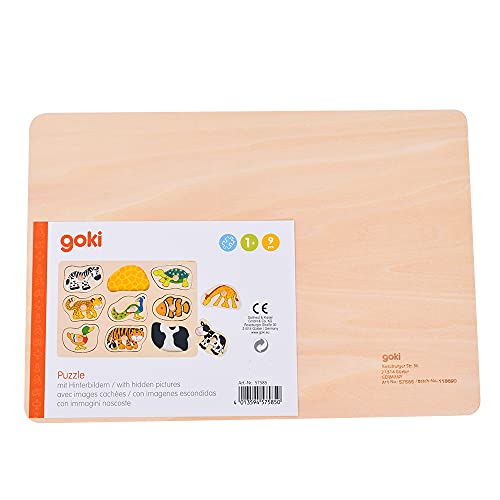 goki 57585 Steckpuzzle mit Hintergrund was gehört zu WEM – Bild 8